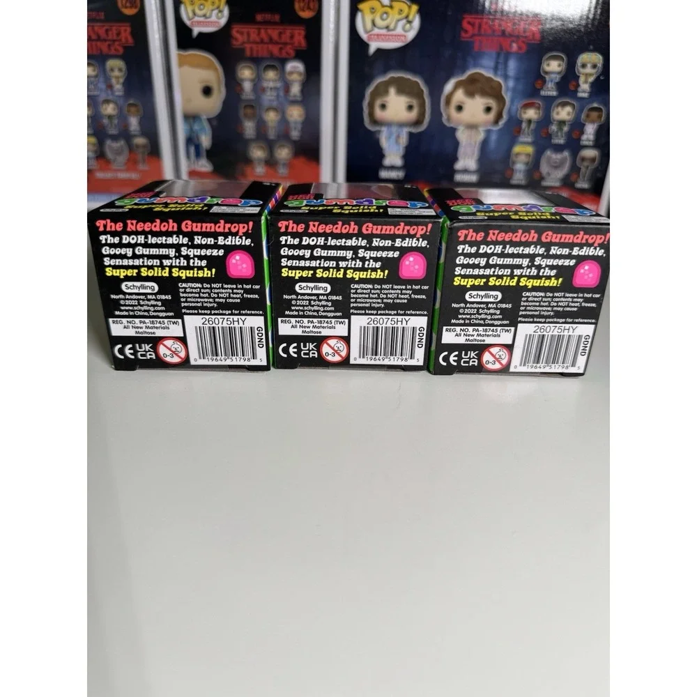 NeeDoh Gumdrop Super Solid Squish Fidget Toy Lot of 3 Schylling New